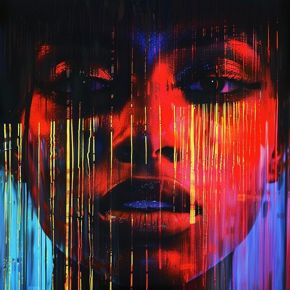 Woman With A Colorful Face