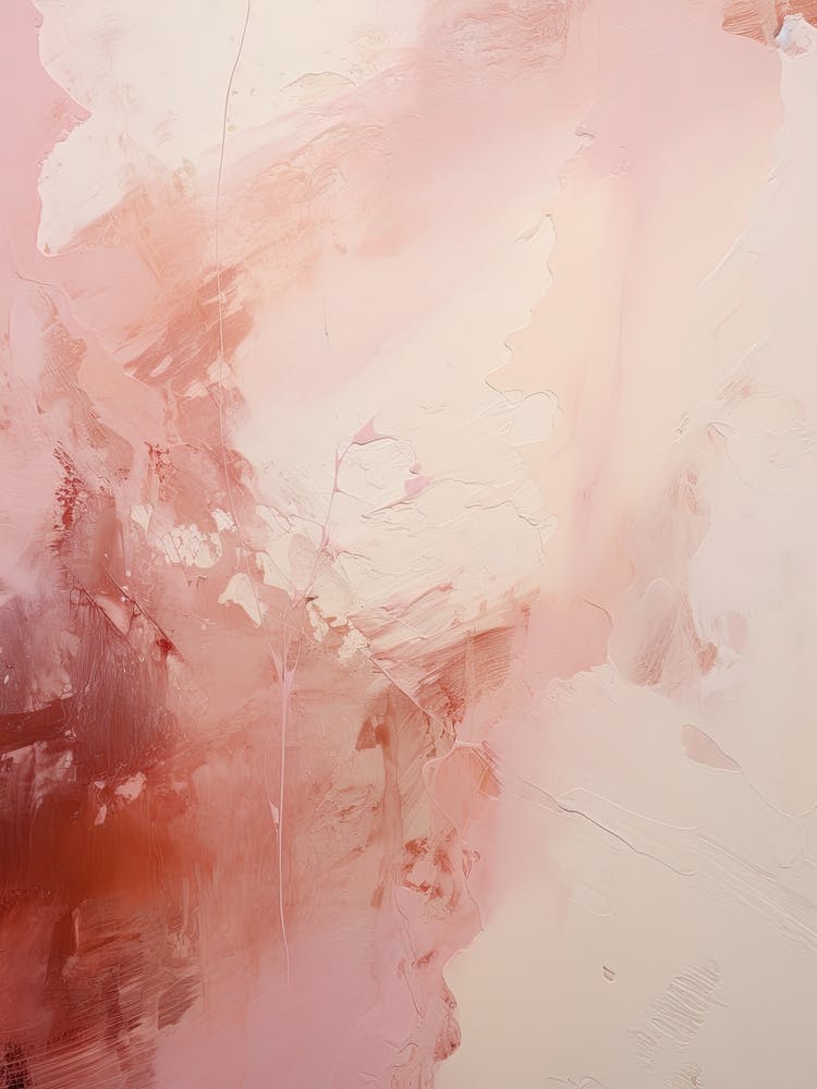 Pink And White, Abstract Raw Painting 3