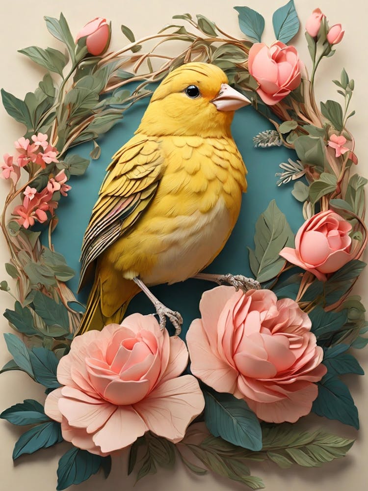 Oiseau Sur Une Couronne 1