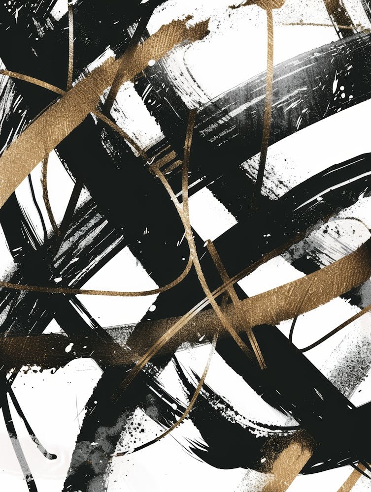 Abstract Brushstrokes Canvas Print 2