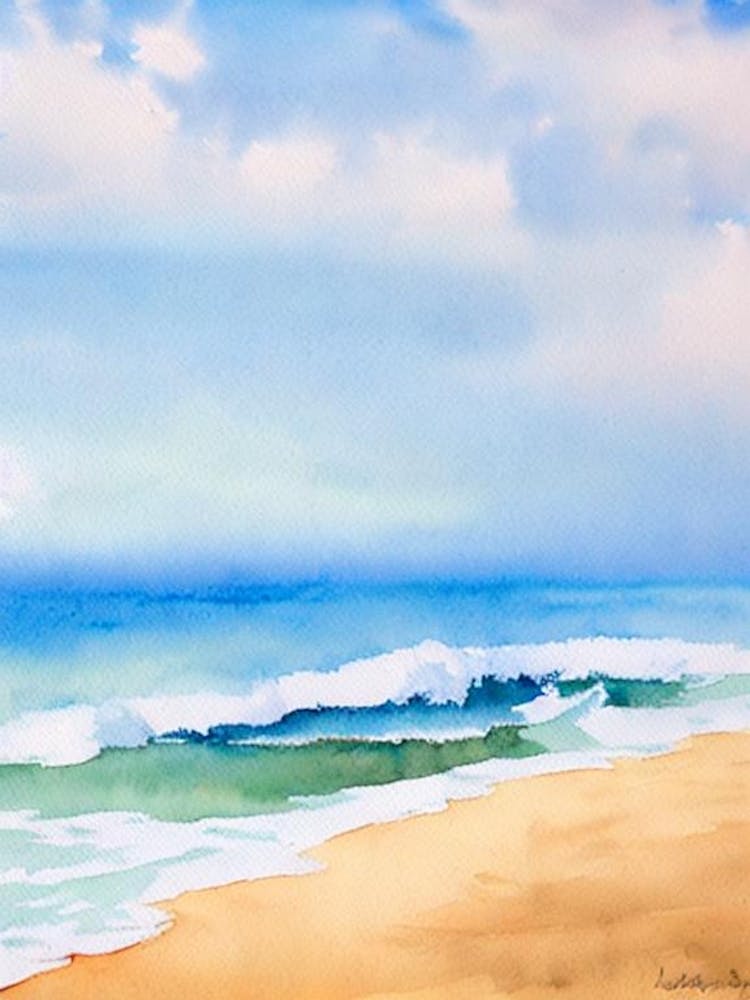 Coral Beach, Australia Watercolour