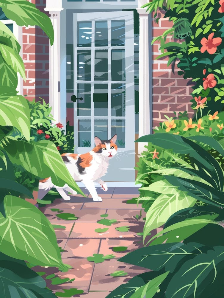 Cat In The Garden 14