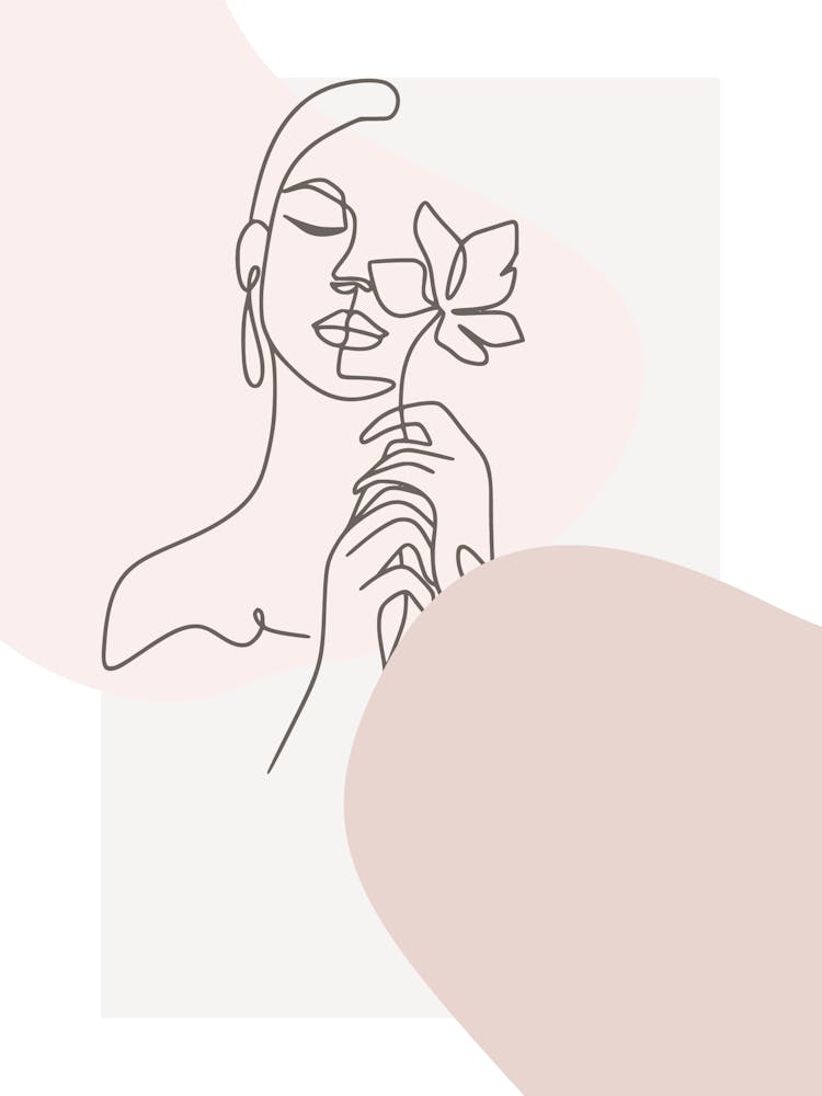 Woman Holding A Flower