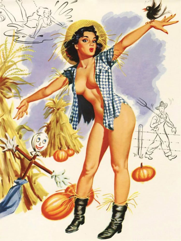 Pin Up Fille d'Automne