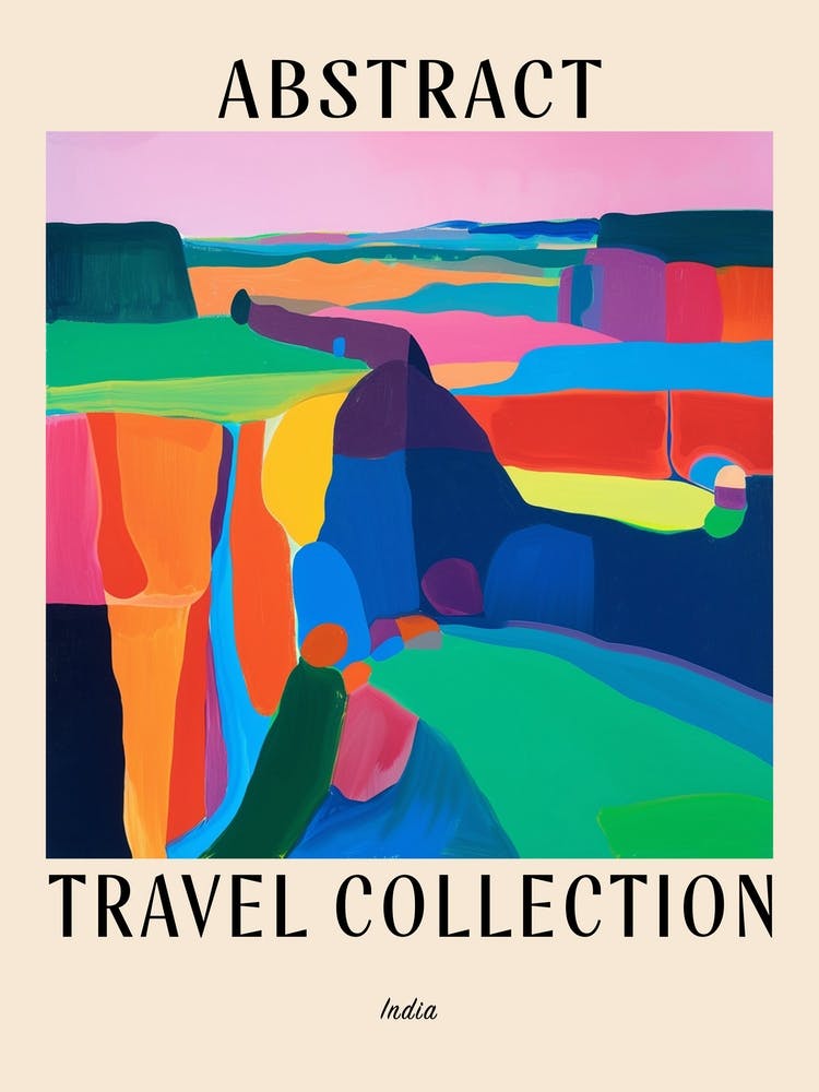 Abstract Travel Collection Poster India 1