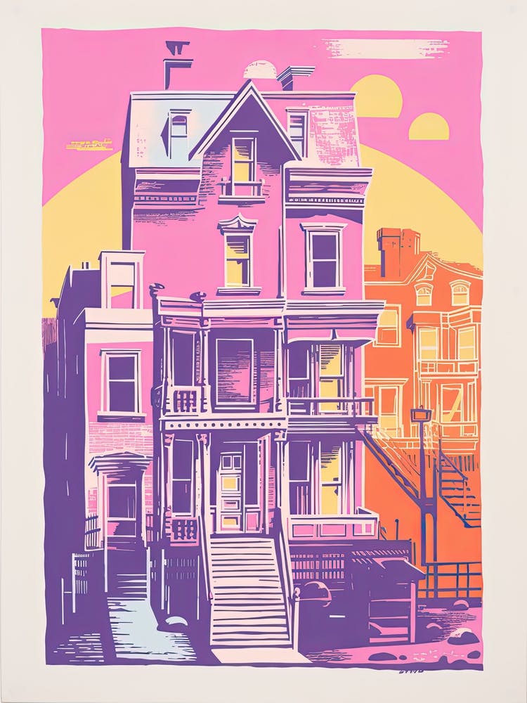 Brooklyn In Risograph Style 1