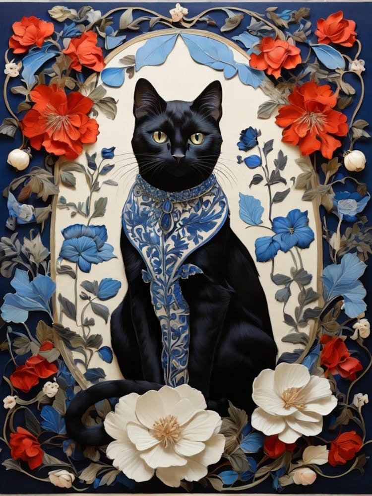 Chat en Bleu