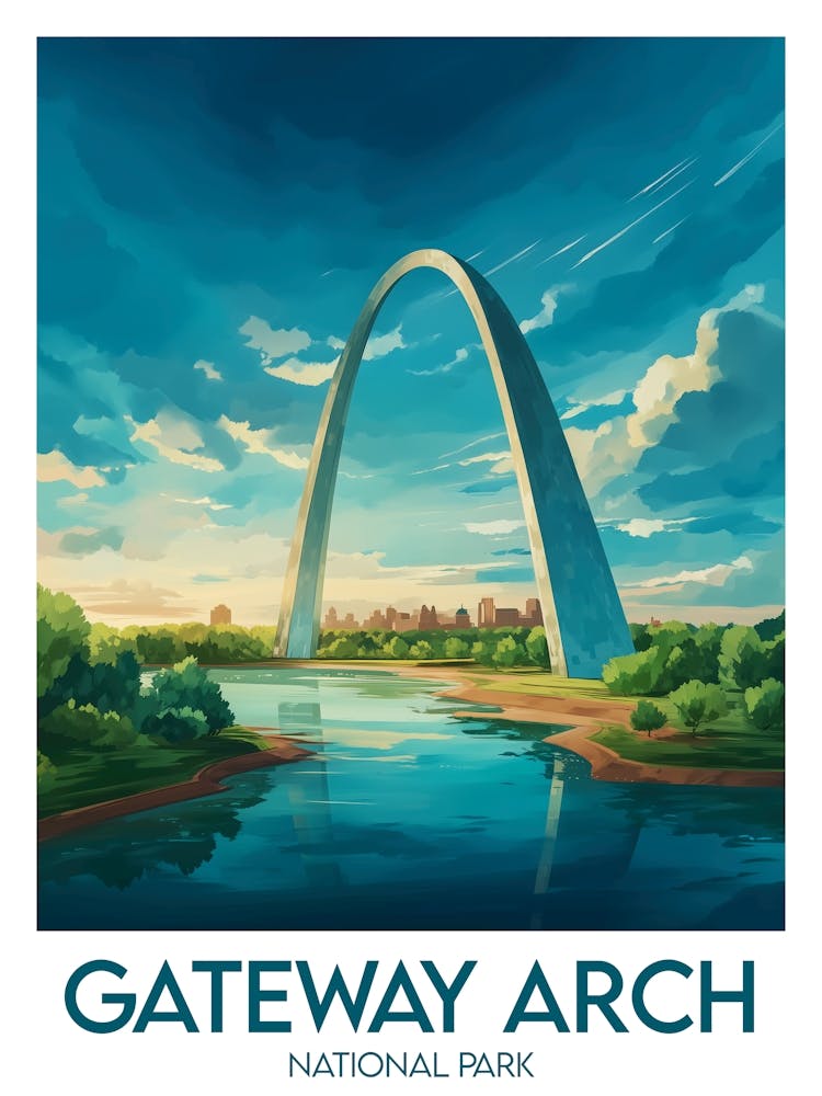 Affiche de voyage Gateway Arch National Park