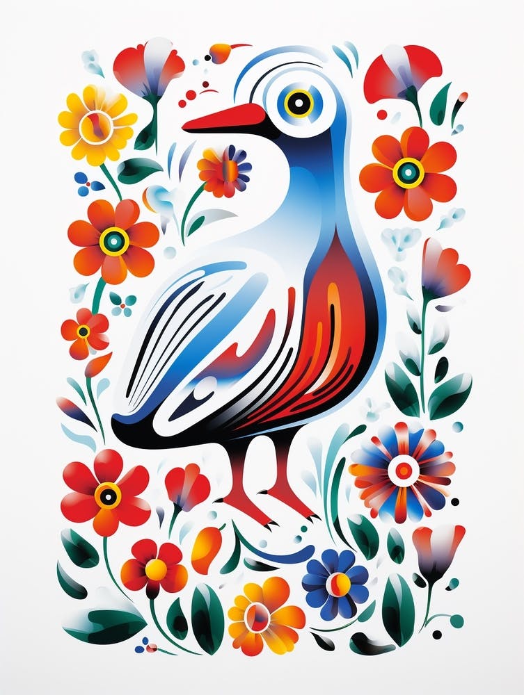 Skandinavische Vogel Illustration Albatros 1