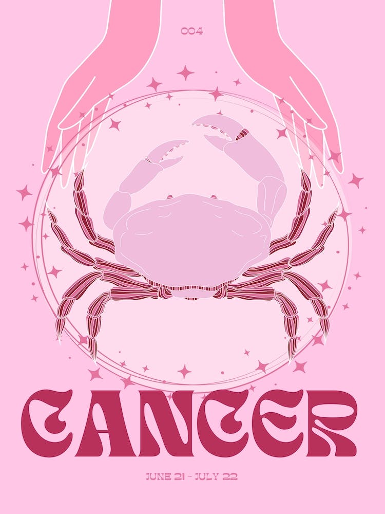 Pink Zodiac Cancer