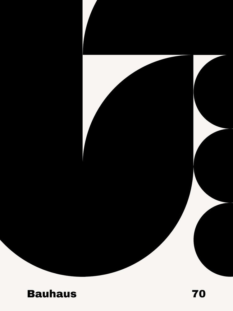 Geometric Bauhaus Poster B&W 70