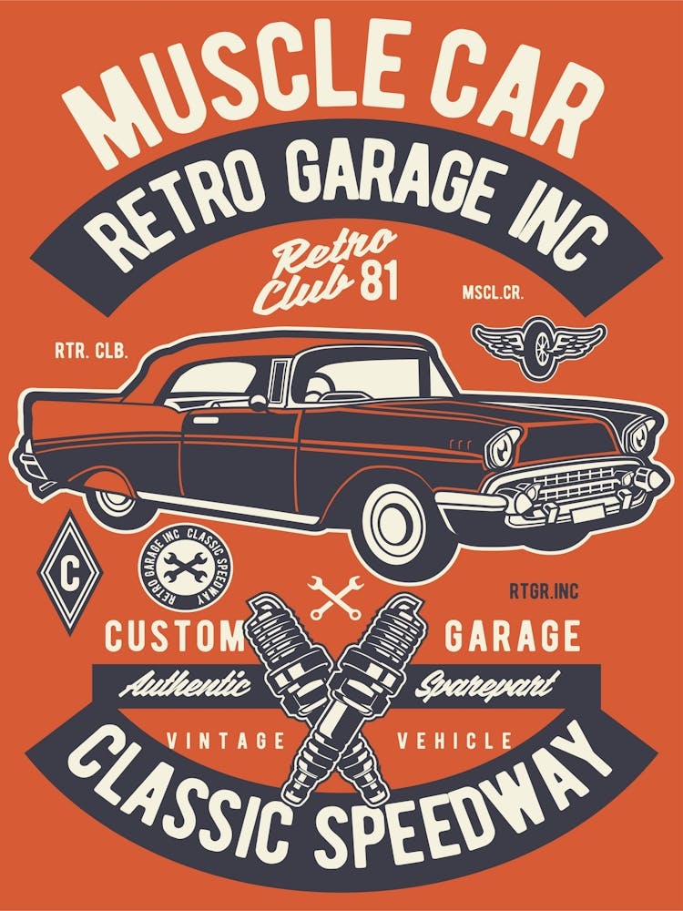 Retro Muscle Car 1