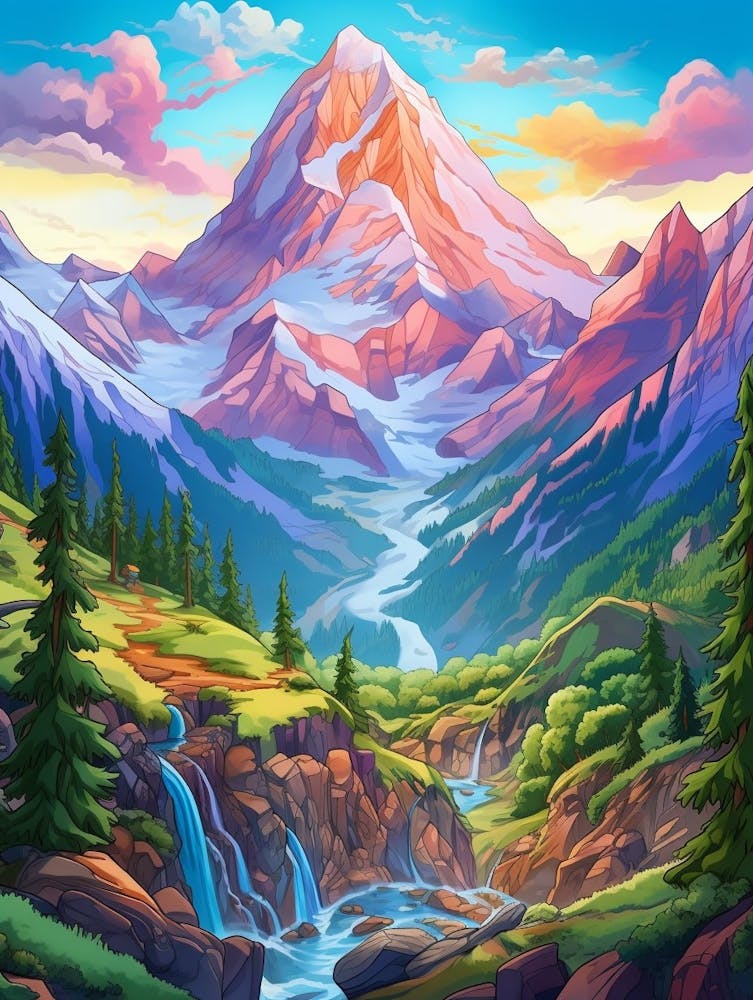 Mountains Cartoon 2