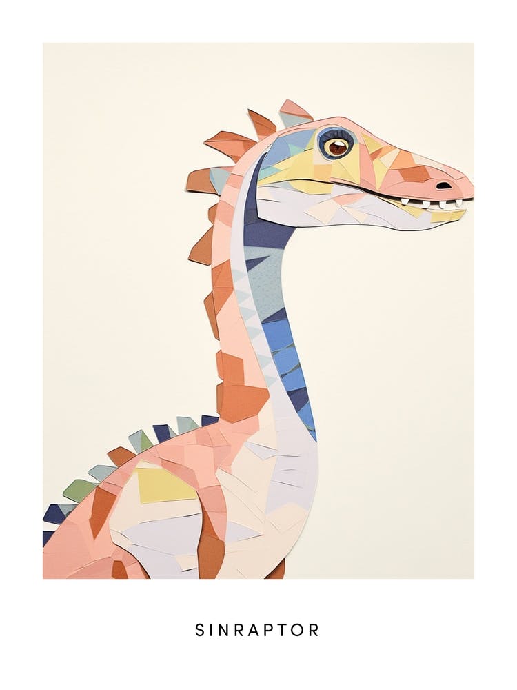 Nursery Dinosaur Art Sinraptor 1 Poster