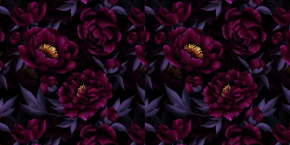 Mystical Gothic Dark Peonies