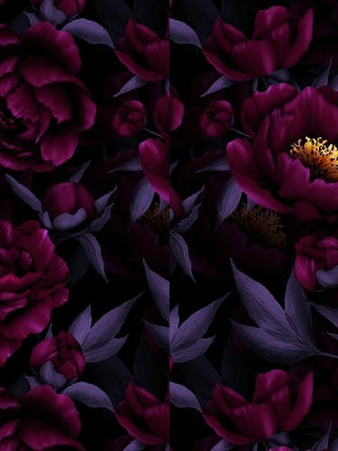 Mystical Gothic Dark Peonies