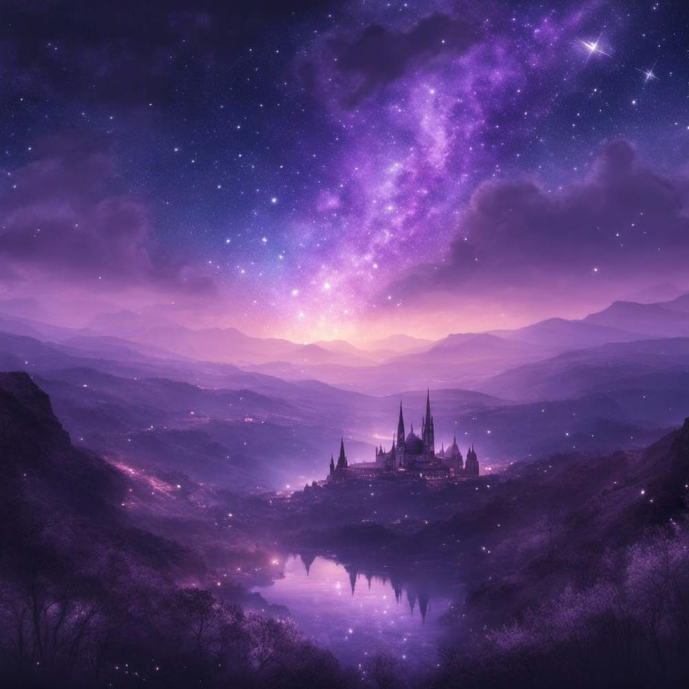 Purple sky and castle
