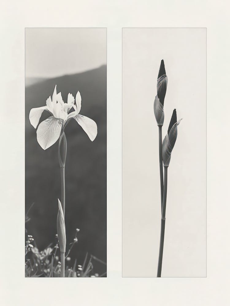 Iris Flower Photo Collage 1