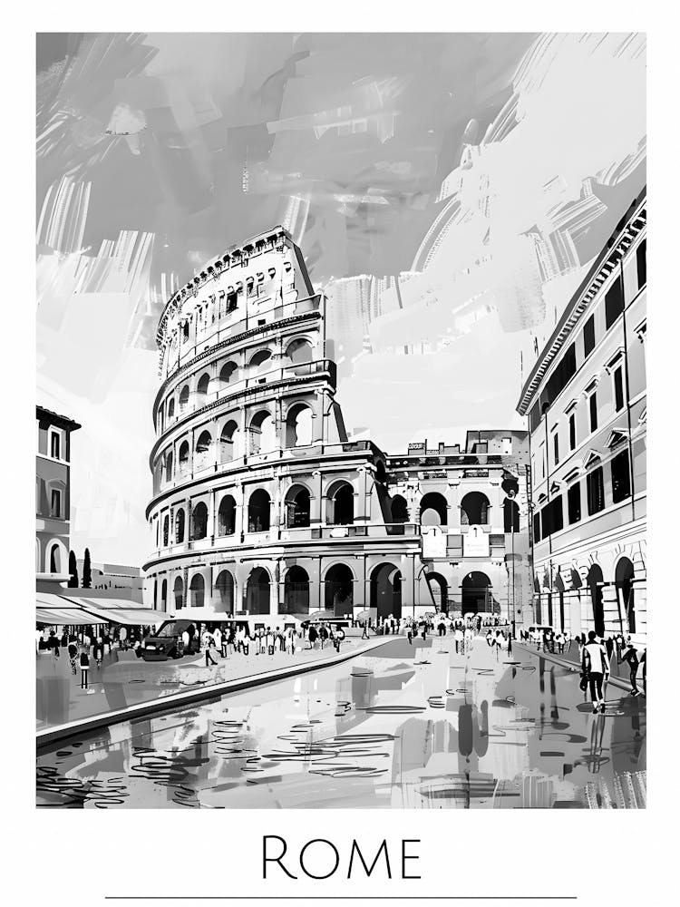 Rome In Black And White
