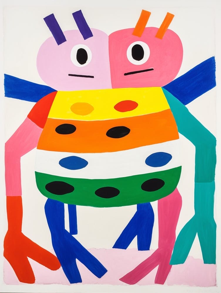 Colourful Kids Animal Art Crab 6