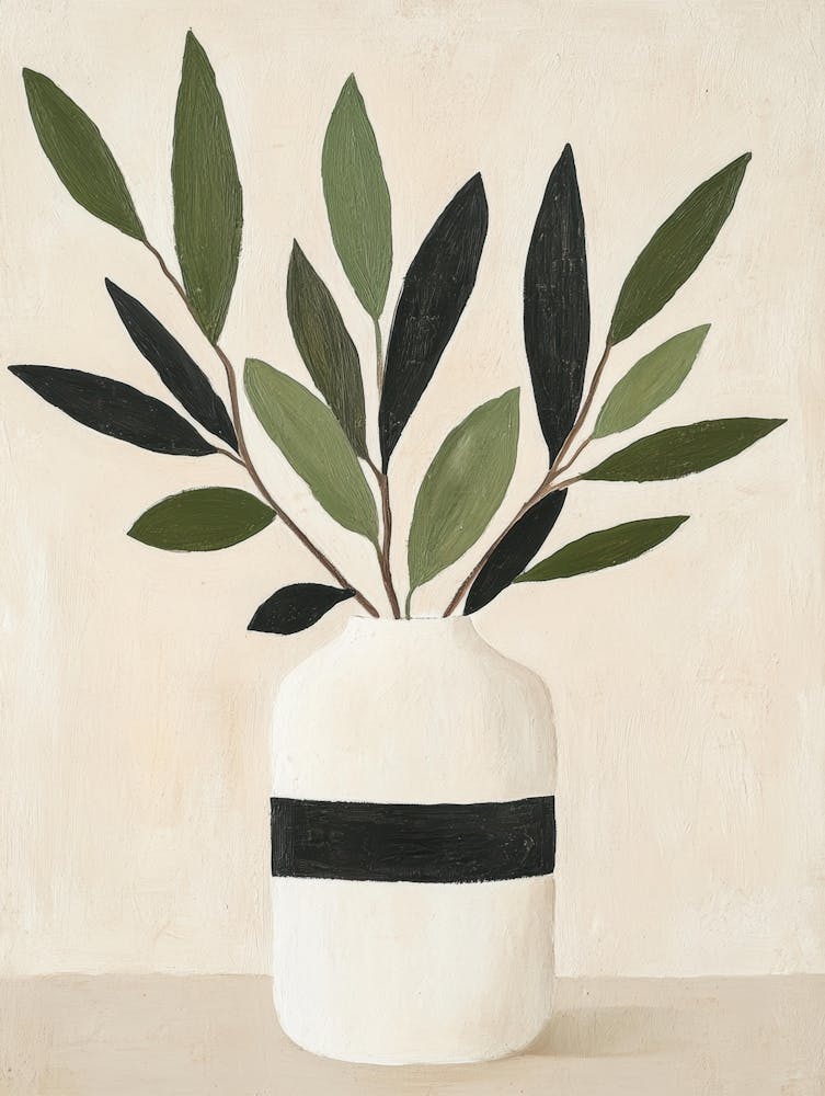 Schwarz-weiße Vase 3
