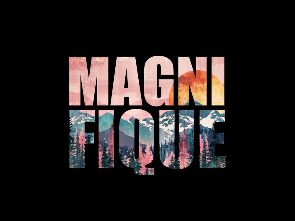 Magnifique Poster Retro Landschaftsillustration 4