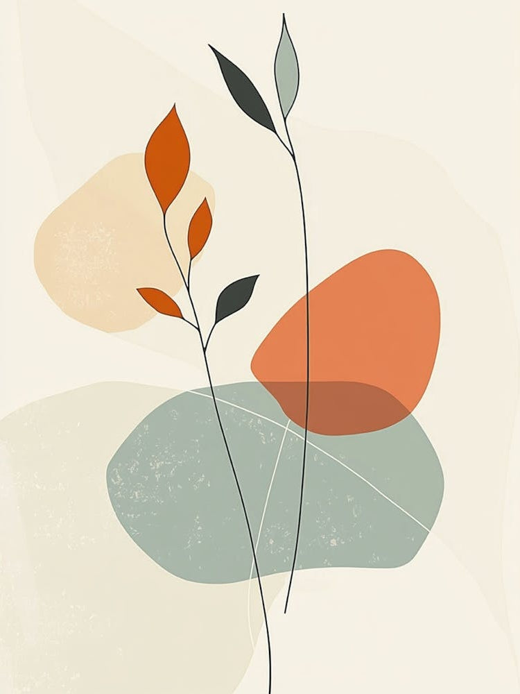 Abstract Leaves Canvas Print 1