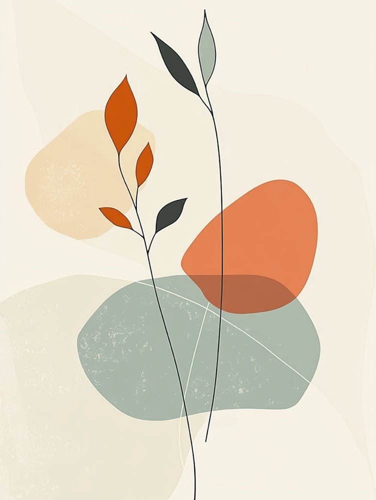 Abstract Leaves Canvas Print 1