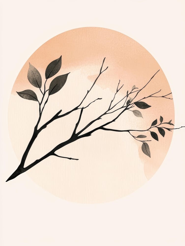 Autumn Leaves On A Branch