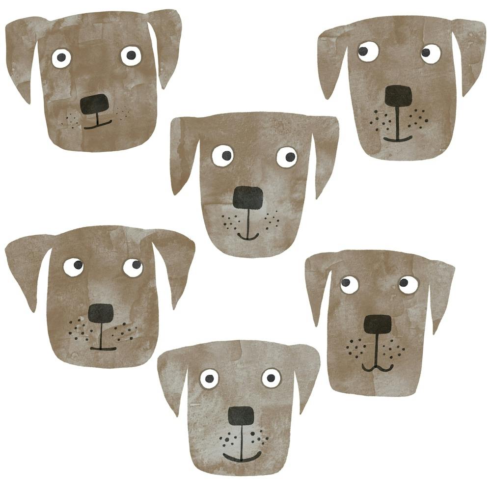Fun Watercolor Chocolate Labrador Retriever Dogs