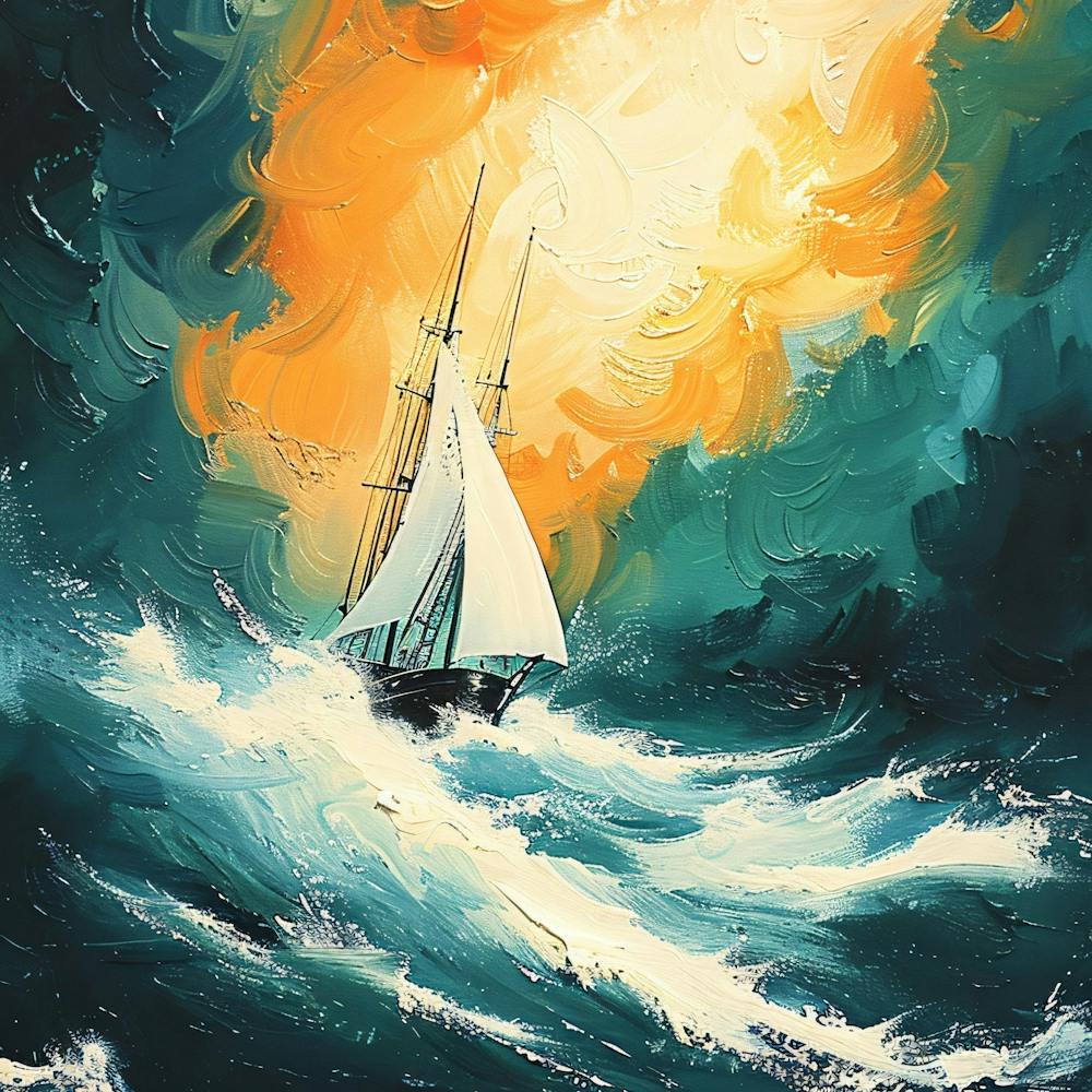 Sailboat In The Storm