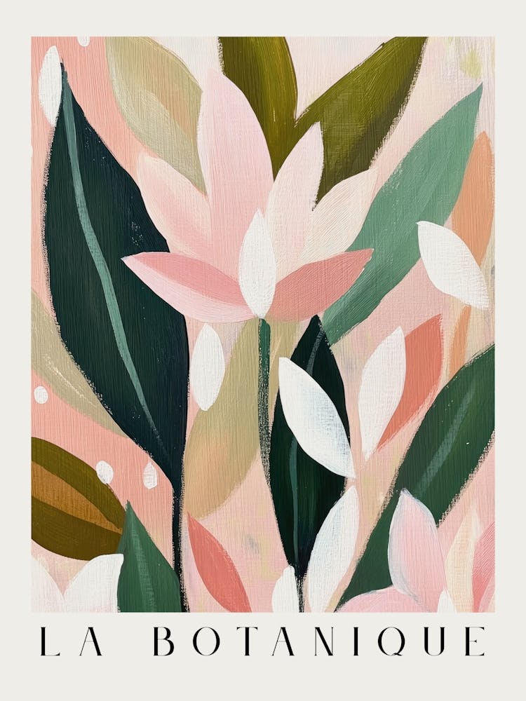 Soft modern botanicals in pastel hues in a minimalist aesthetic – Scandinavian style abstract floral illustration botanical print - contemporary wall art perfect for calm bedrooms, elegant offices, or nature inspired feminine decor 4