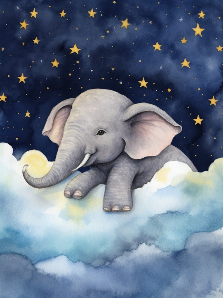 Baby Elephant 7 Sleeping In The Clouds