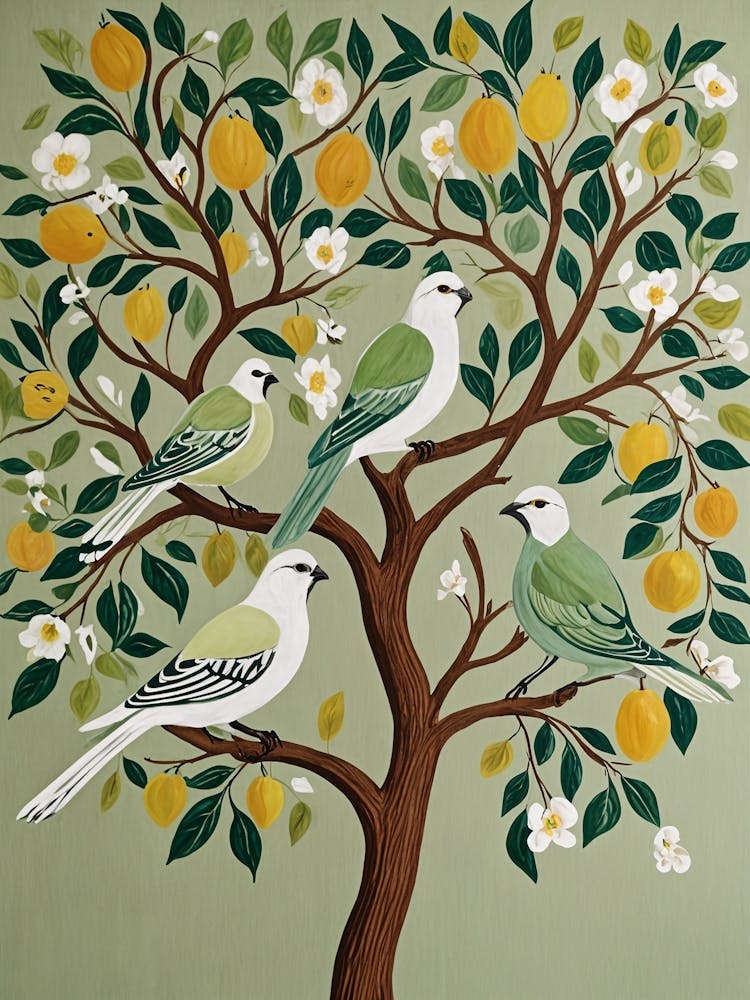 Birds In A Lemon Tree