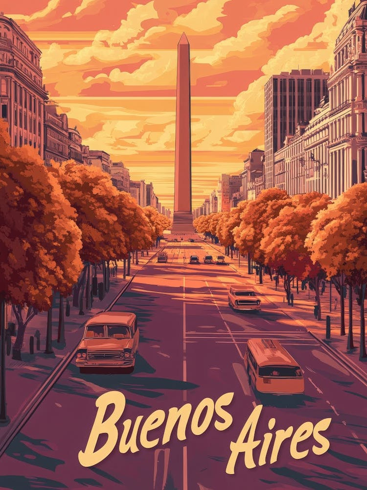 Aihrgdesign A Vintage Travel Poster Of Buenos Aires 2