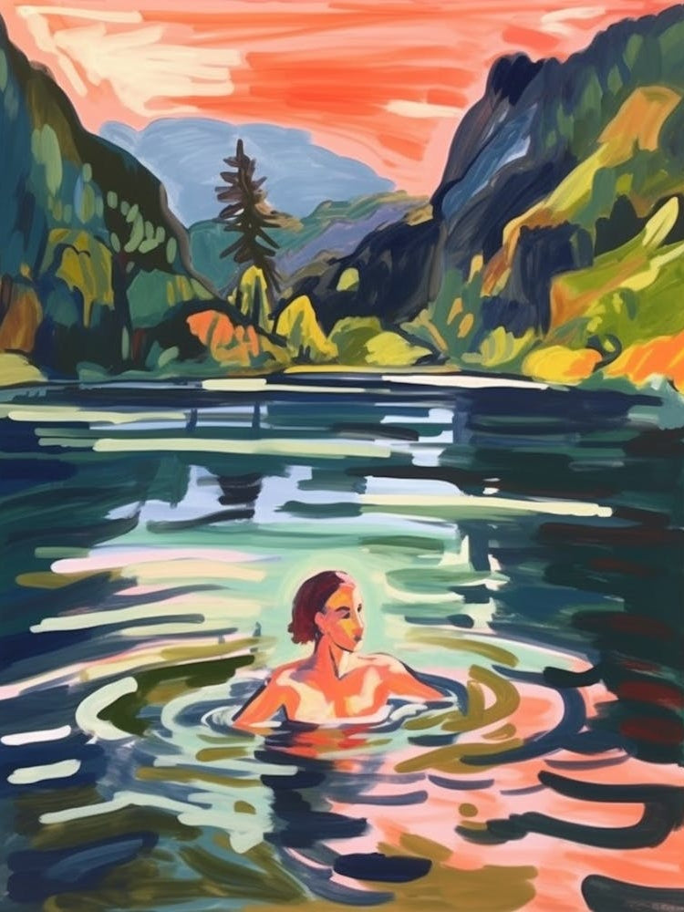 Wild Swimming At Rydal Water Cumbria 4