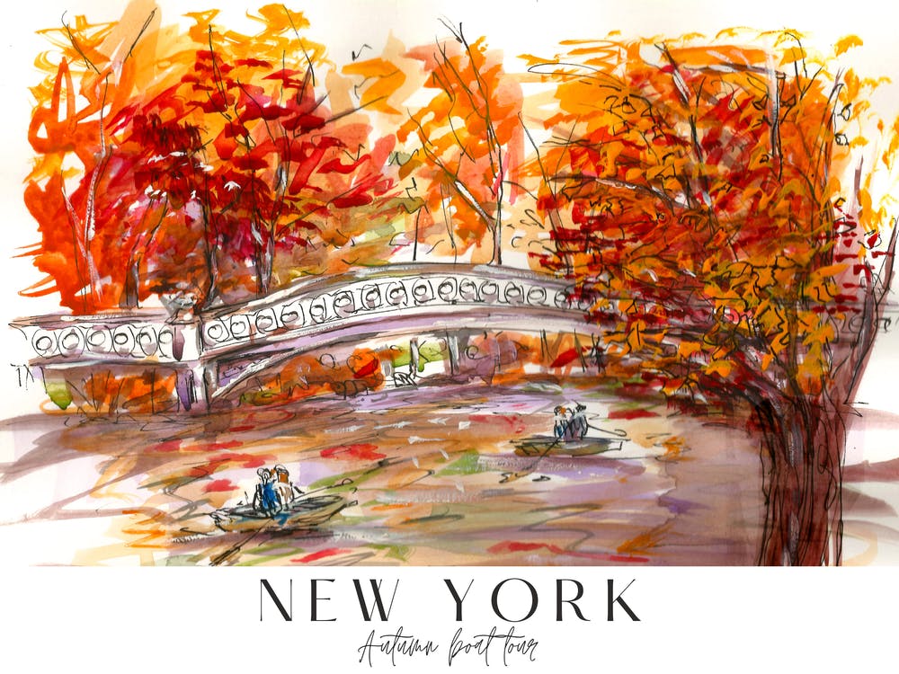 Autumn Boat Tour New York Bow Bridge