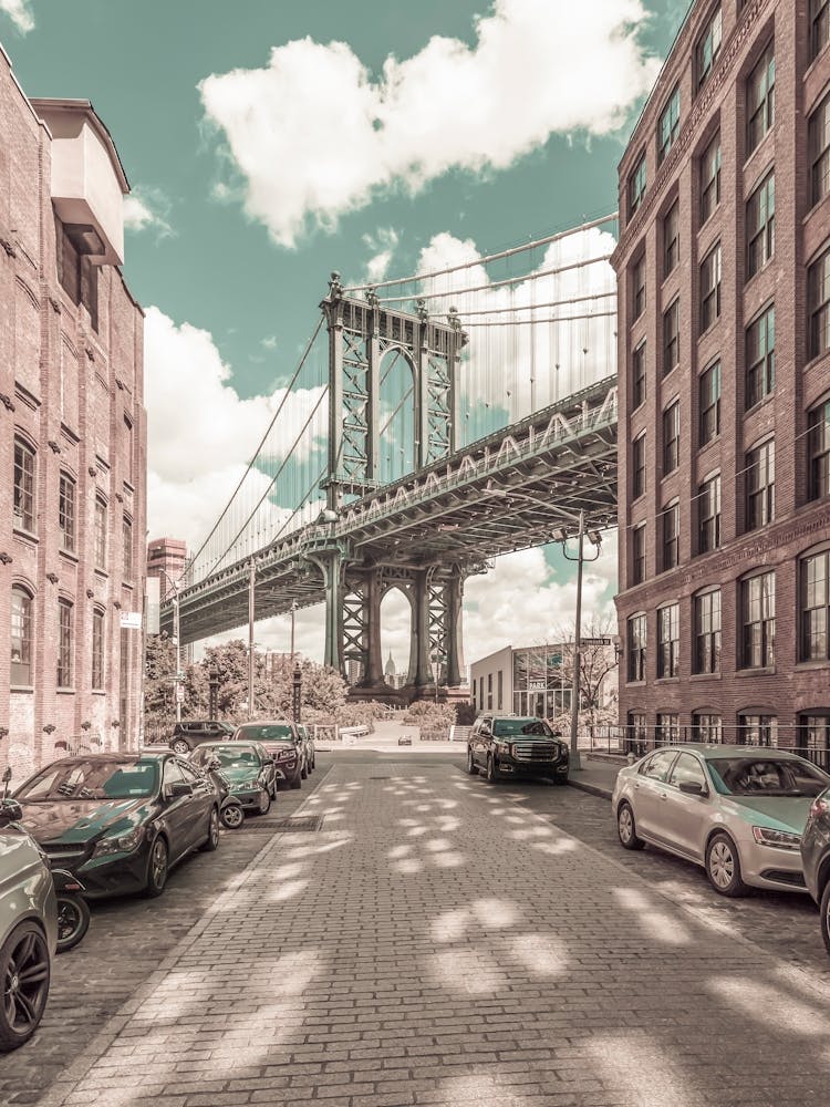 Manhattan Bridge NYC Urban Vintage Style