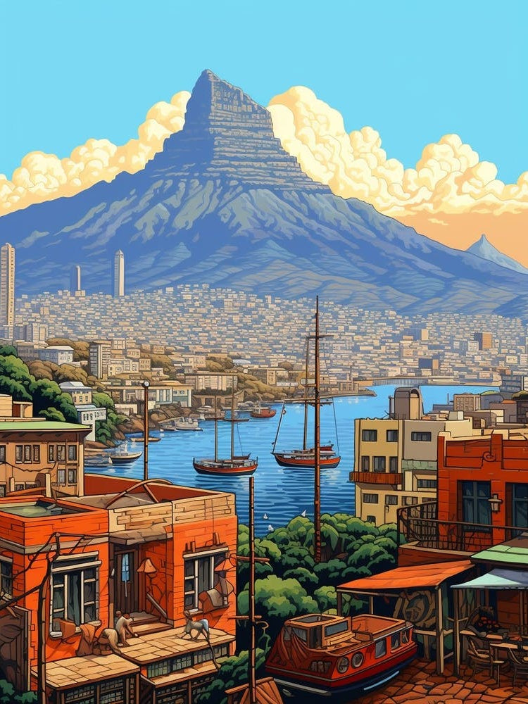 Cape Town Pixel Art 2