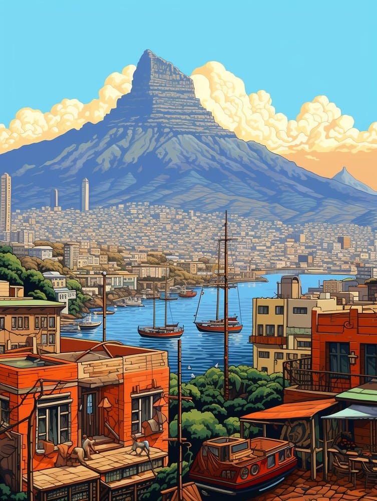 Cape Town Pixel Art 2