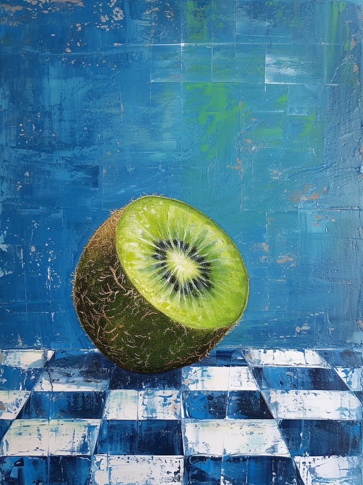 Kiwi Blue Checkerboard 2