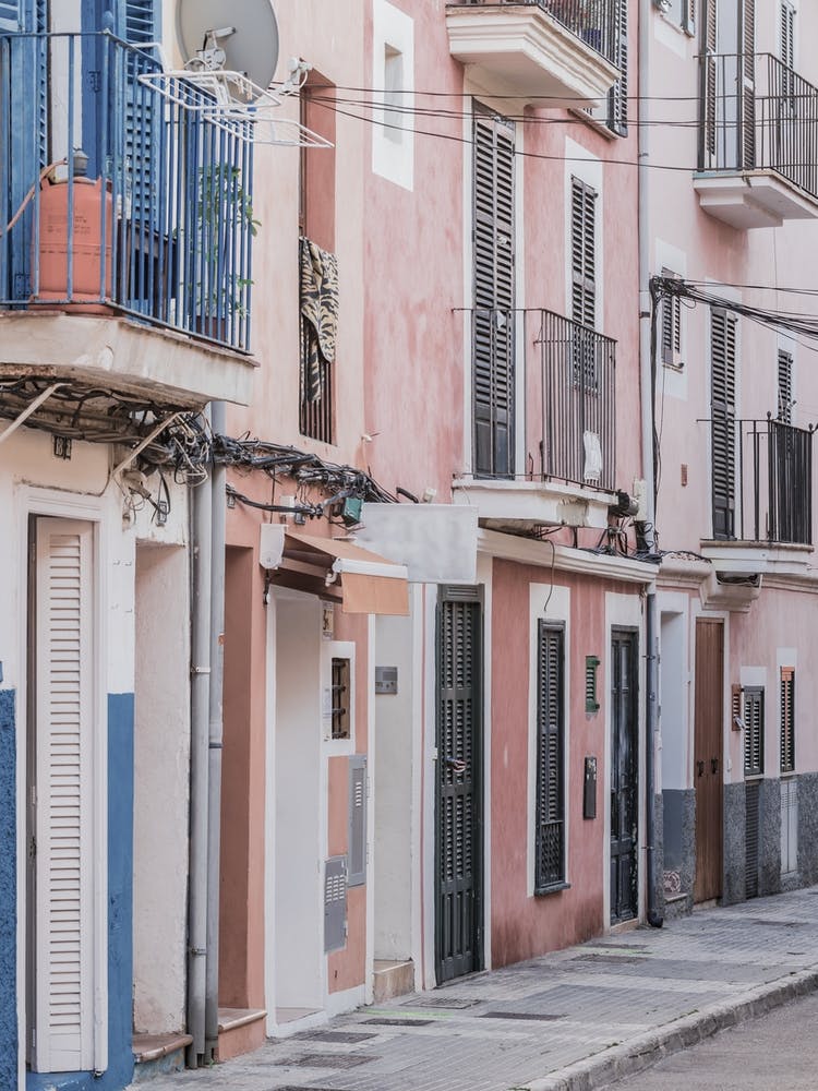 Street Scene In Ibiza Spain