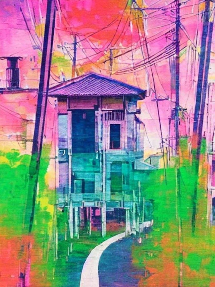 Port Of Iloilo Philippines Retro Risograph Print 1 harbour