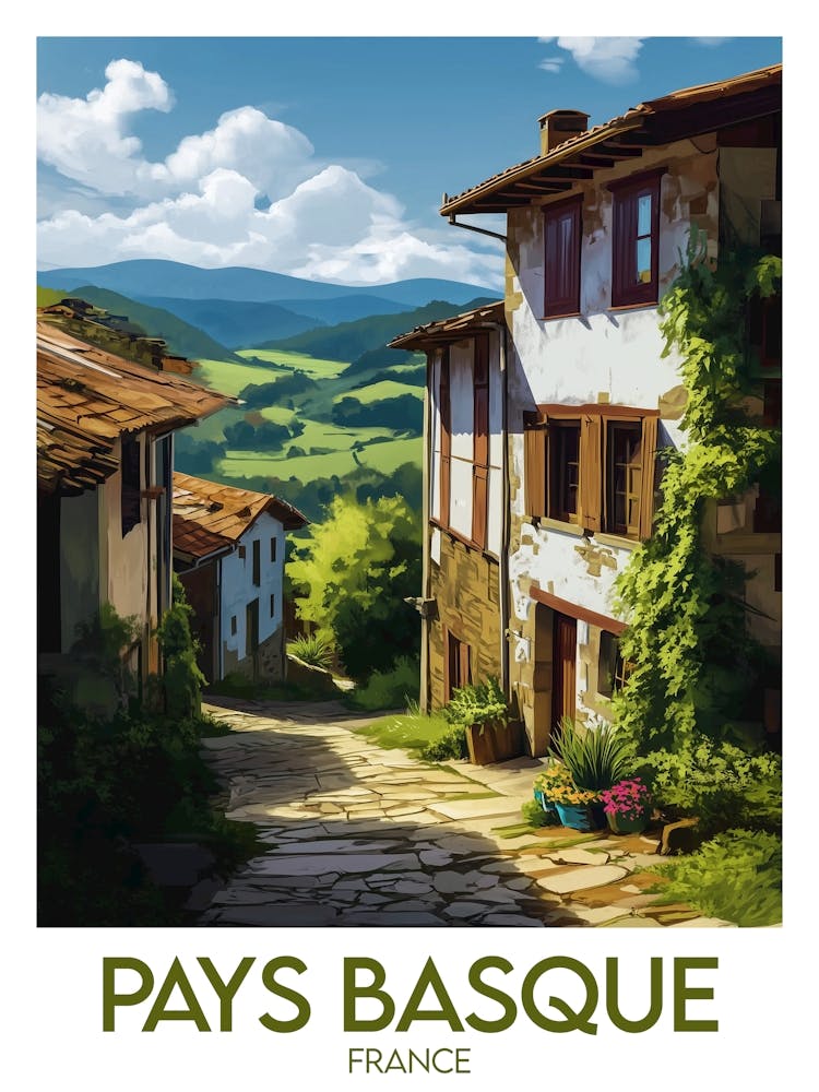 Affiche de voyage Pays Basque 1