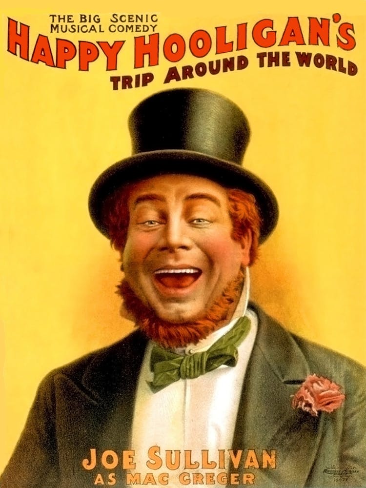 Happy Hooligans, Funny Vintage Poster
