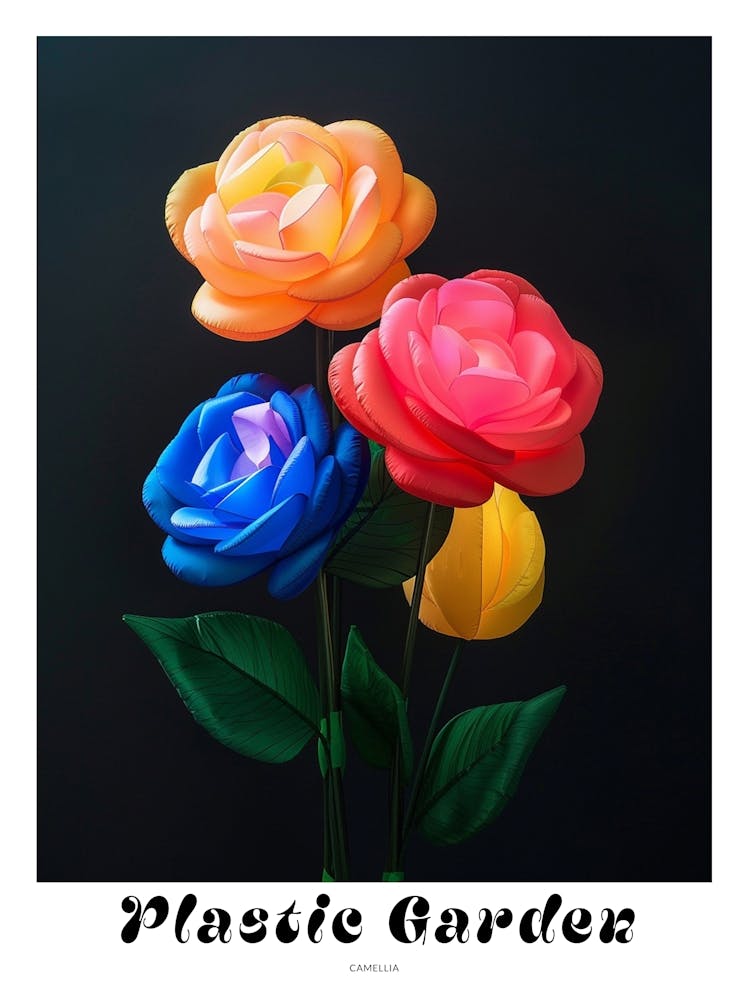 Bright Inflatable Flowers Poster Camellia 3