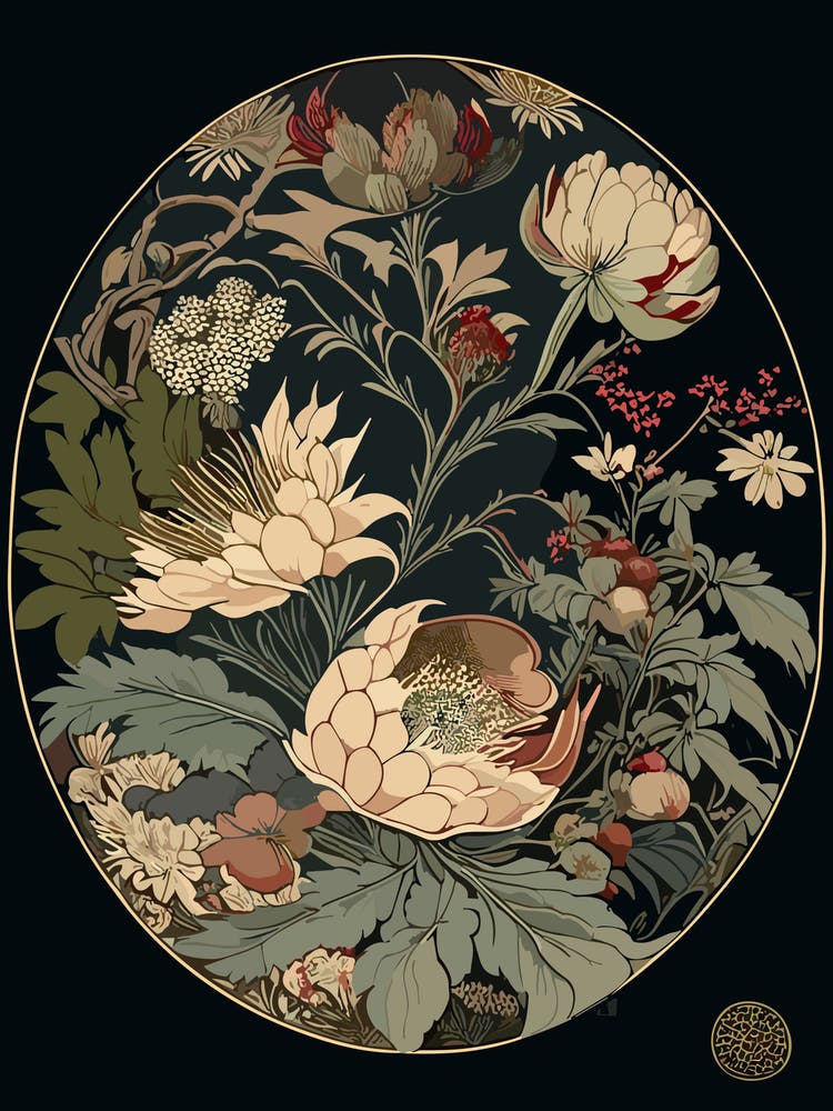 Koraku En 1,  Japan Vintage Botanical