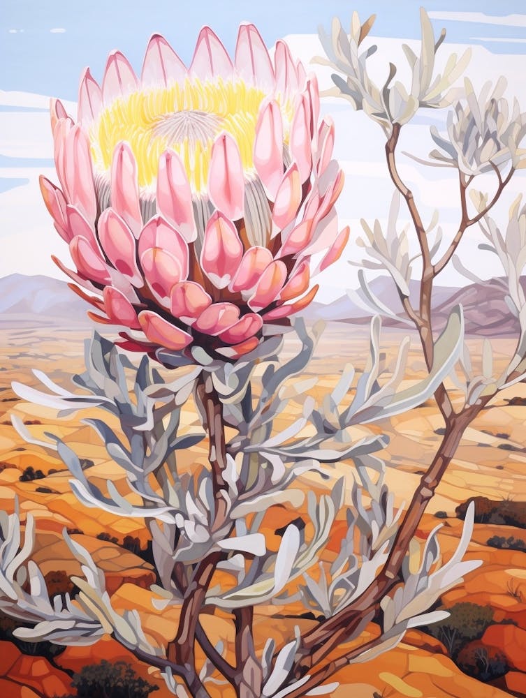Protea 2 Flower Painting