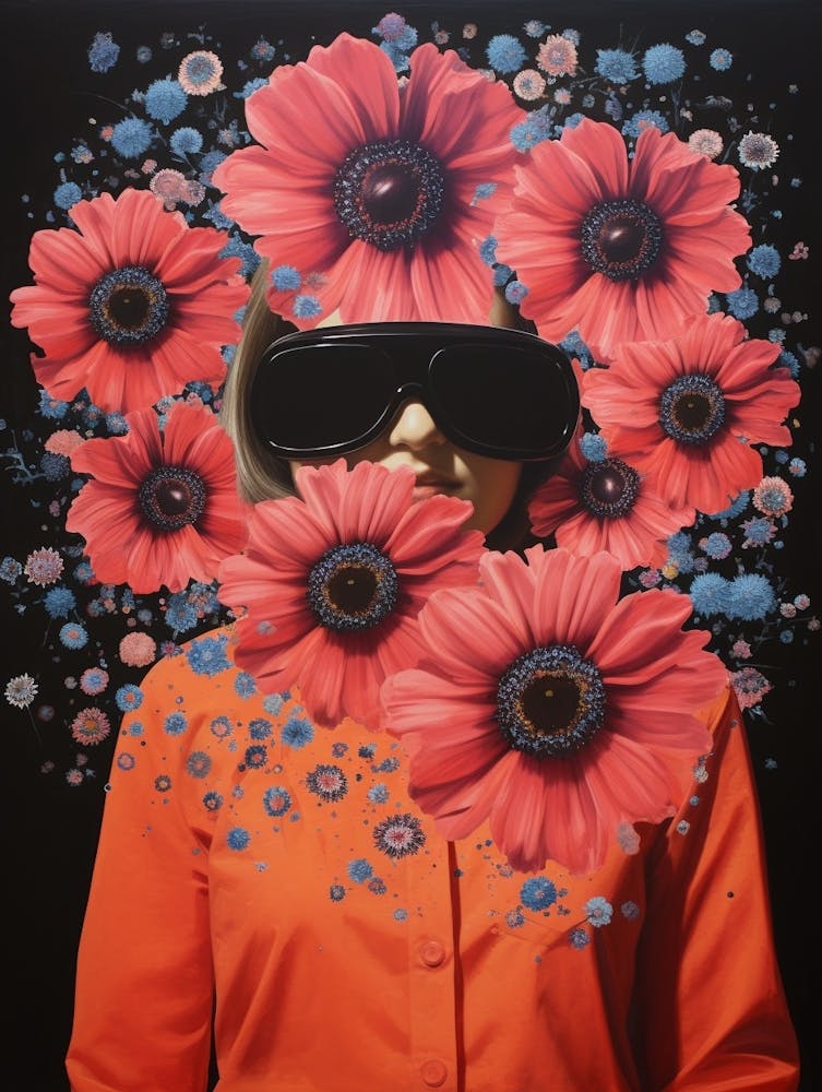 Surreal Flower Portrait 7 Painting