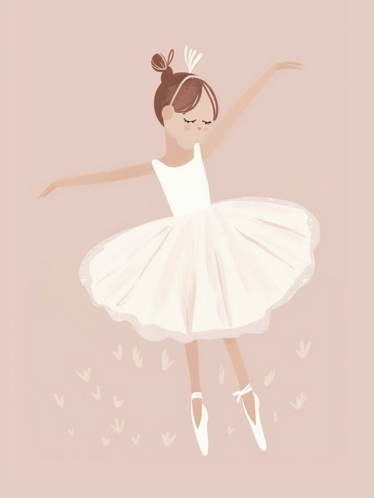 Little Ballerina, Ballerina nursery wall art, kids room prints, playroom decor